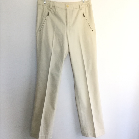 POLO RALPH LAUREN Zip Pockets  Beige Dress Pants - Picture 3 of 6